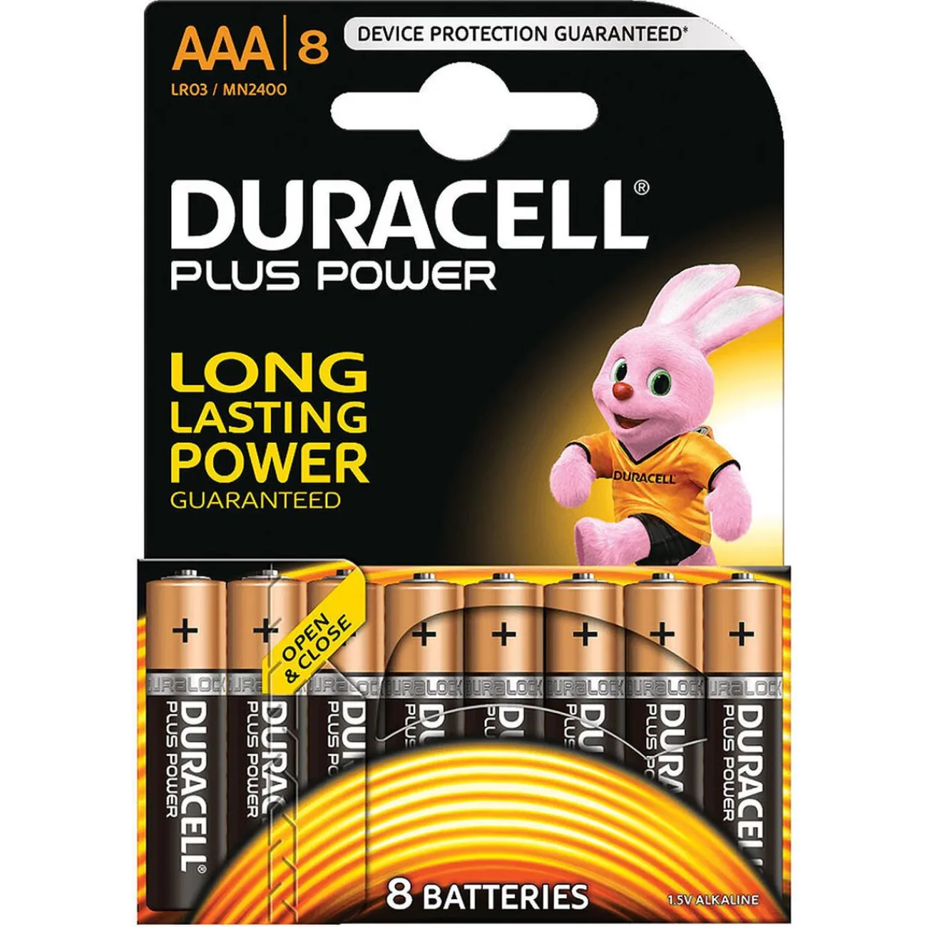 Gifi Pile^Pile Duracell Plus alcaline AAA 1,5 Volts, LR03 - Lot de 8