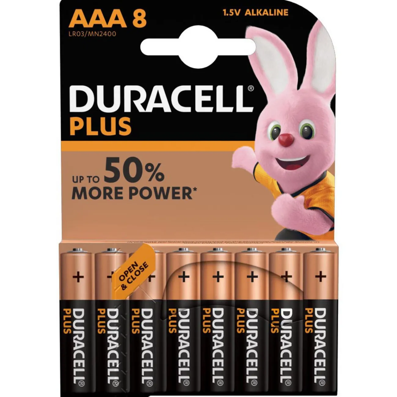 Gifi Pile^Pile Duracell Plus alcaline AAA 1,5 Volts, LR03 - Lot de 8