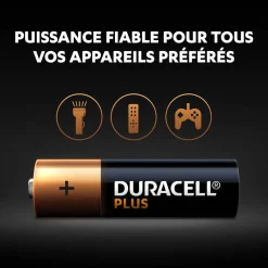 Gifi Pile^Pile Duracell Plus alcaline AA 1,5 Volts, LR06 - Lot de 8