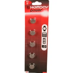 Gifi Pile^Pile ronde Homday Power LR44 type AG13 x5