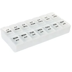 Gifi Bien-Être^Pilulier 7 jours transparent compartiments x14