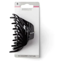 Gifi Beauté^Pince à cheveux effet papillon plastique noir brillant 9cm