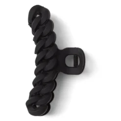 Gifi Beauté^Pince à cheveux effet tressé plastique noir mat 11cm