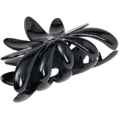 Gifi Beauté^Pince à cheveux en plastique noir brillant