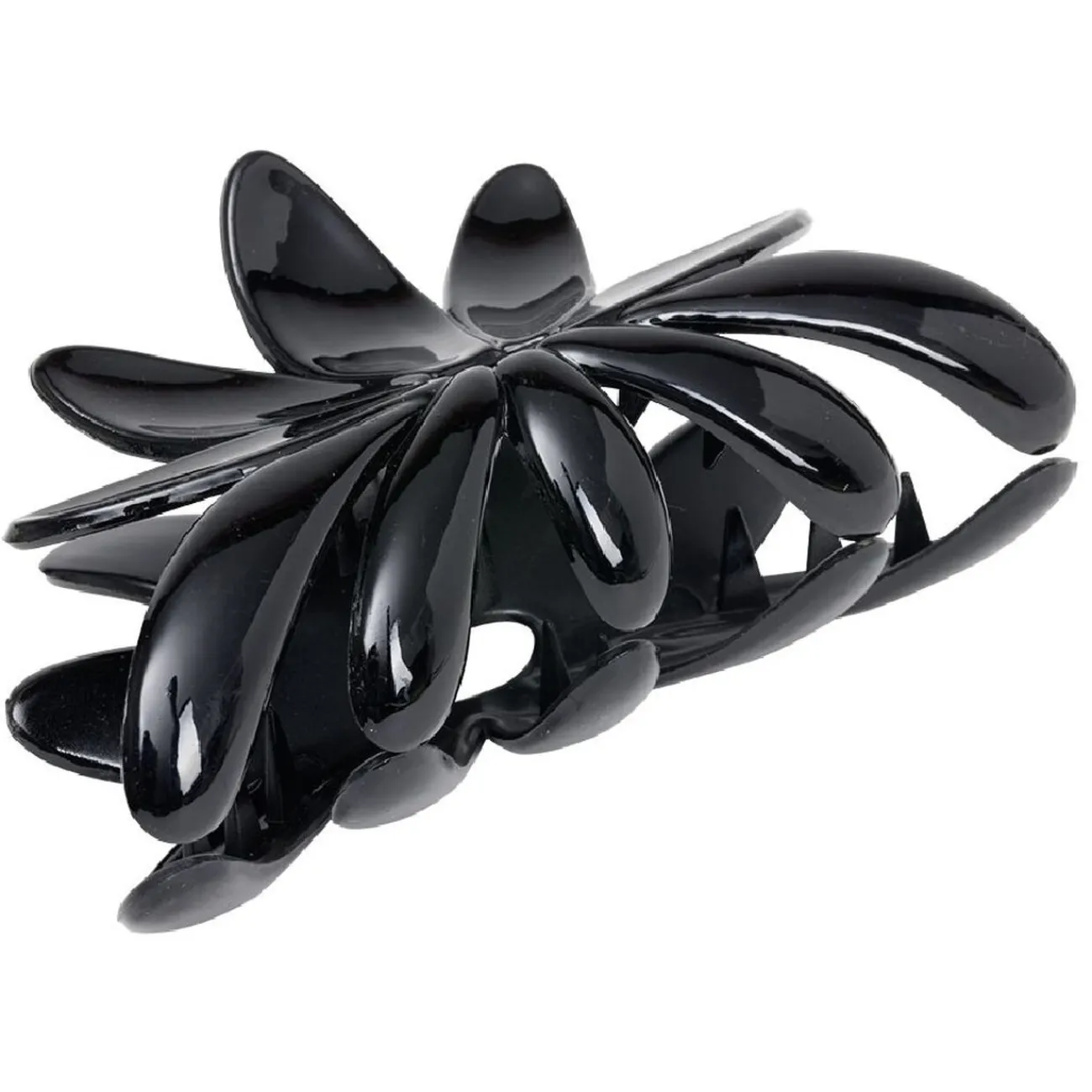 Gifi Beauté^Pince à cheveux en plastique noir brillant