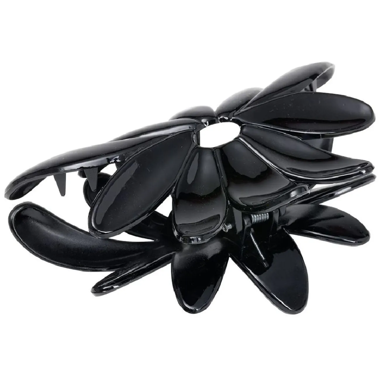 Gifi Beauté^Pince à cheveux en plastique noir brillant