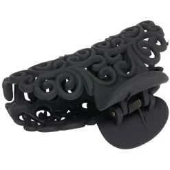 Gifi Beauté^Pince à cheveux en plastique noir mat