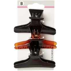 Gifi Beauté^Pince à cheveux noir marron L.8 cm x3