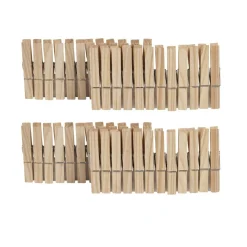 Gifi Entretien Du Linge|Pince à linge bambou naturel x48