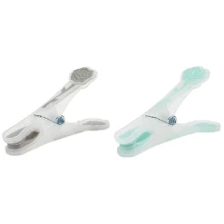 Gifi Entretien Du Linge|Pince à linge design fleur grise et bleue x24