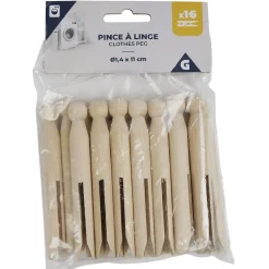 Gifi Entretien Du Linge|Pince à linge en bois vintage x16