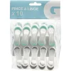 Gifi Entretien Du Linge|Pince à linge multiusage blanche design multicolore x10