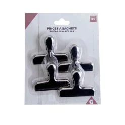 Gifi Pince à sachet en inox x 4