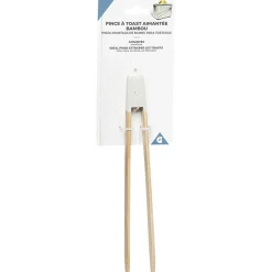 Gifi Pince à toast aimantée en bambou