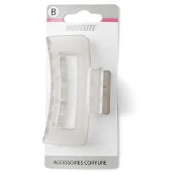 Gifi Beauté^Pince cheveux blanc mat rectangulaire L8cm