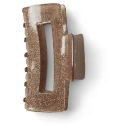 Gifi Beauté^Pince cheveux crabe marron pailleté L10cm