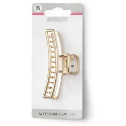 Gifi Beauté^Pince cheveux doré brillant L8cm