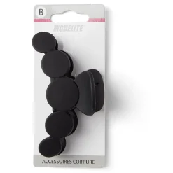 Gifi Beauté^Pince cheveux noir mat design arrondi L10cm