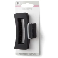 Gifi Beauté^Pince cheveux noir mat rectangulaire L9cm