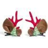 Gifi Beauté^Pince cheveux Noël renne marron et rouge L7xH5cm