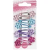Gifi Beauté^Pince clic clac fleur x8 en plastique