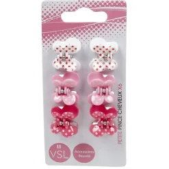 Gifi Beauté^Pince crabe mini x6 en plastique