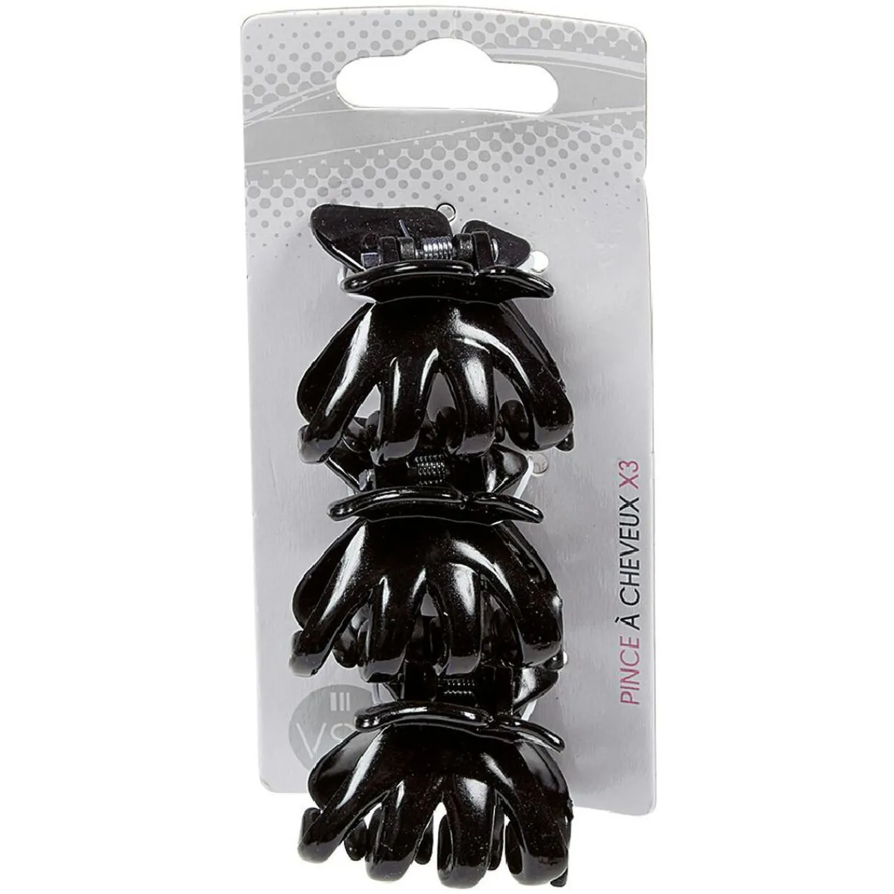 Gifi Beauté^Pince crabe x3 en plastique
