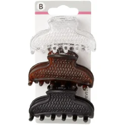 Gifi Beauté^Pince crocodile motif relief uni L.6 cm x3