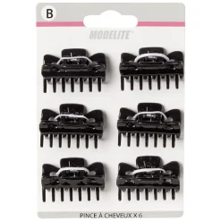 Gifi Beauté^Pince crocodile noir brillant L.4 cm x4