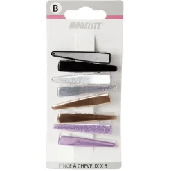 Gifi Beauté^Pince crocodile plate x8