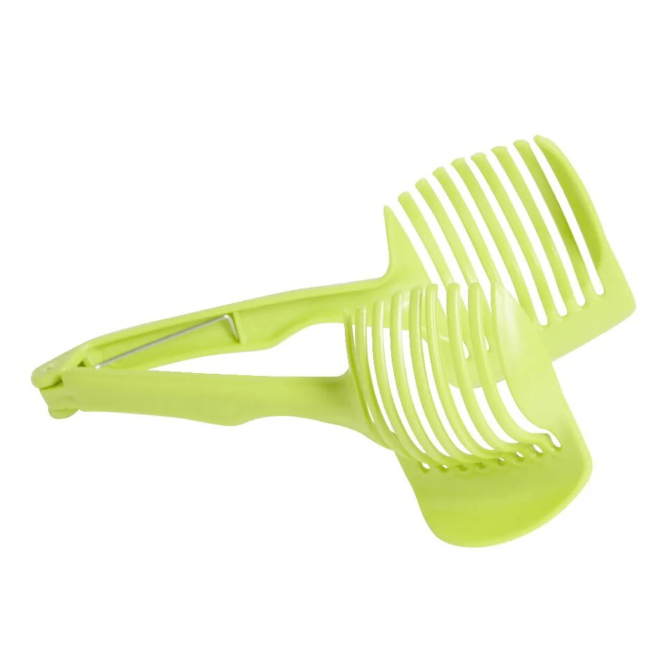Gifi Pince découpe légumes plastique vert L18,5cm