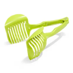 Gifi Pince découpe légumes plastique vert L18,5cm