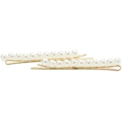Gifi Beauté^Pince guiche perle dorée L.7 cm x2
