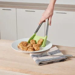 Gifi Pince spatule 2 en 1 inox silicone vert