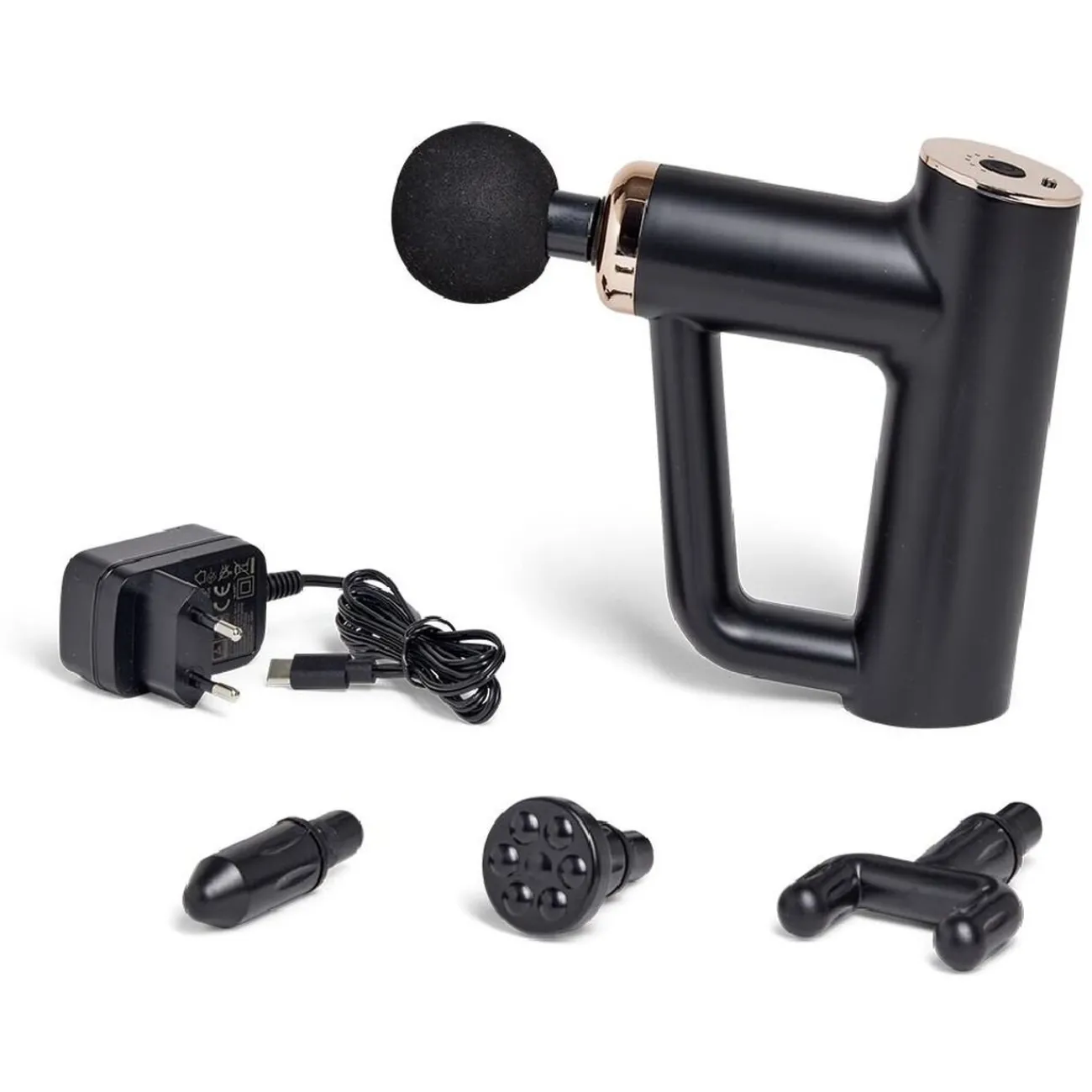 Gifi Bien-Être^Pistolet de massage 4 têtes interchangeables et 6 vitesses