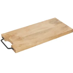 Gifi Planche à découper bois avec poignée métal