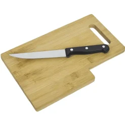 Gifi Planche à découper en bambou avec couteau