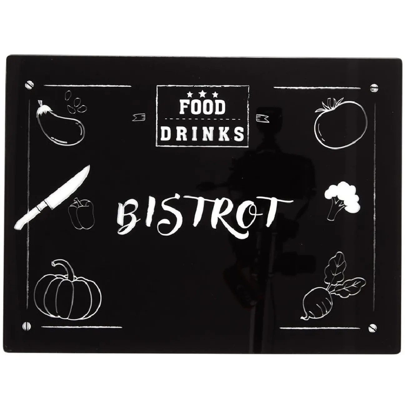 Gifi Planche à découper en verre noir