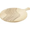 Gifi Planche à pizza ronde en bois avec poignée - Ø33xL44xép1,5cm