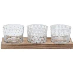 Gifi Planche bois apéritif avec 3 coupelles