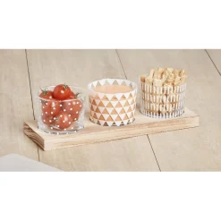 Gifi Planche bois apéritif avec 3 coupelles