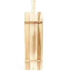 Gifi Planche de service XL en bois d'acacia avec pied 20x75cm