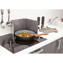 Gifi Plaque anti projections 3 volets noir carbone