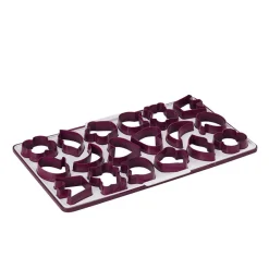 Gifi Plaque emporte pièce Metaltex x18 forme coeur bouche couronne