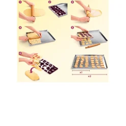 Gifi Plaque emporte pièce Metaltex x18 forme coeur bouche couronne