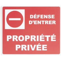 Gifi Colle Et Adhésif^Plaque signalétique "Propriété privée" - 24x20 cm