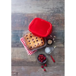 Gifi Plat à four avec couvercle hermétique Ô Cuisine 21x21 cm