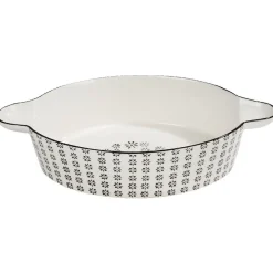 Gifi Plat à four blanc et noir Jaya bohème