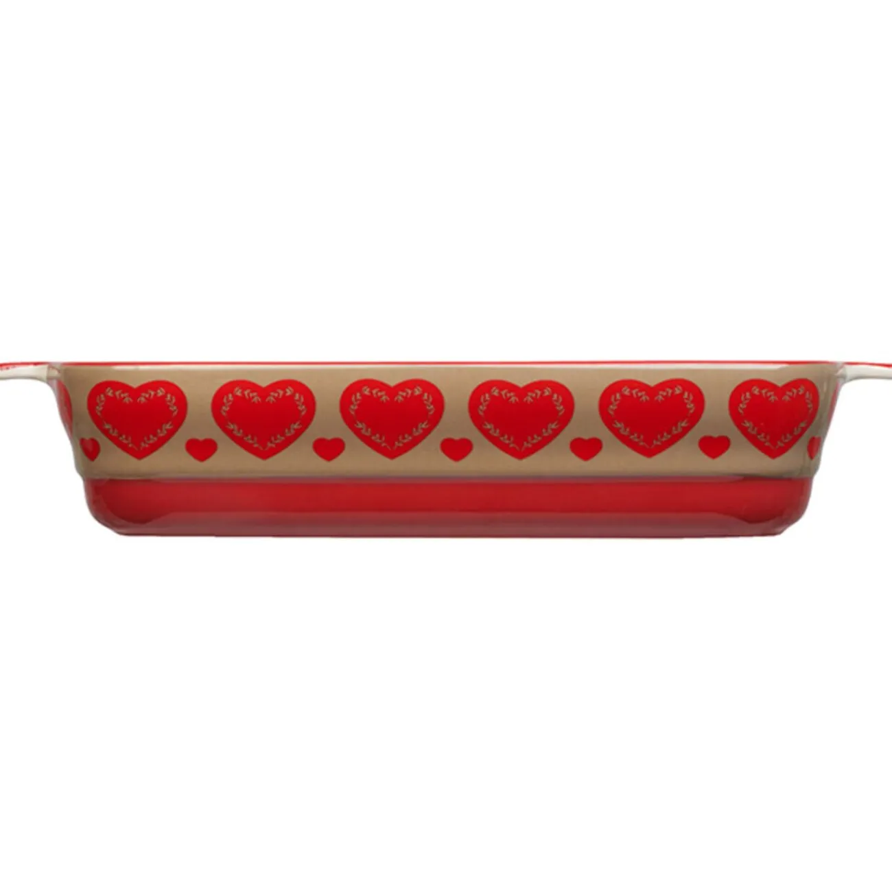 Gifi Plat à four design coeur rouge
