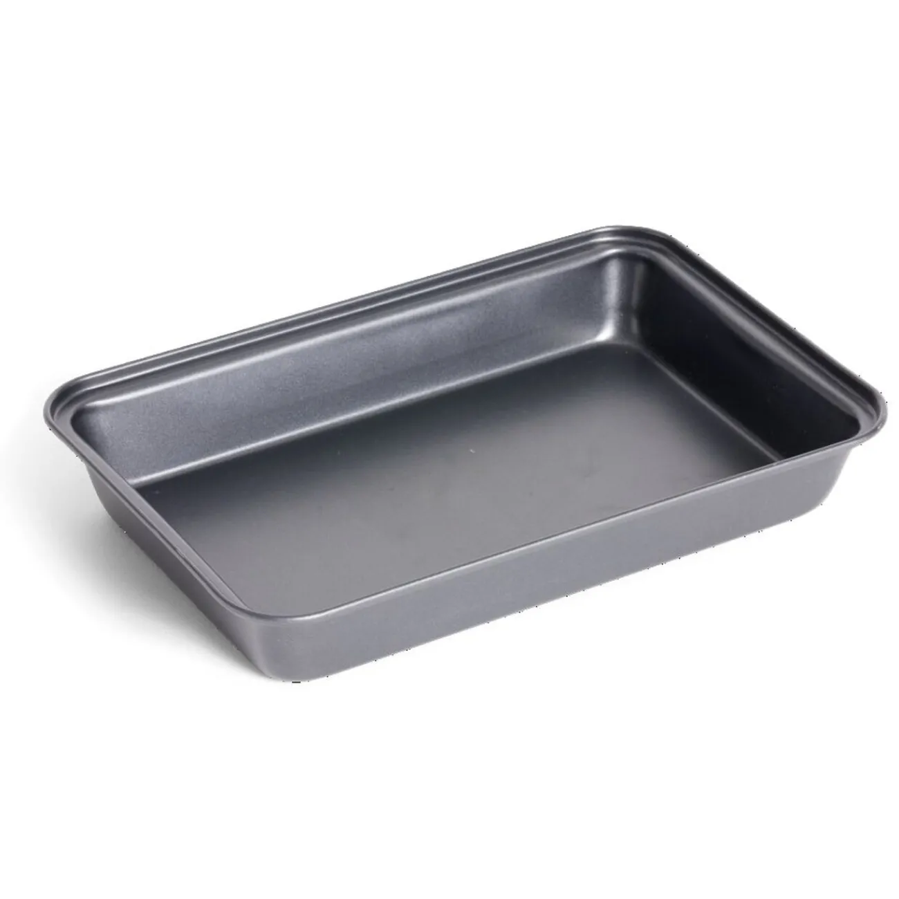 Gifi Plat à four en métal noir 30x20xH4,8cm